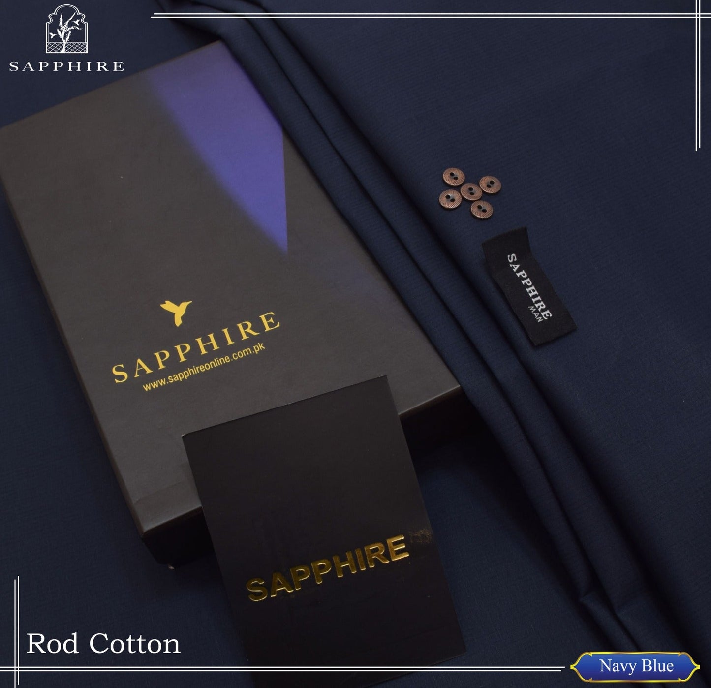 J. SOFT COTTON + SAPPHIRE MAN (Self Rod Cotton in semi stiff finish) BOX PACKING