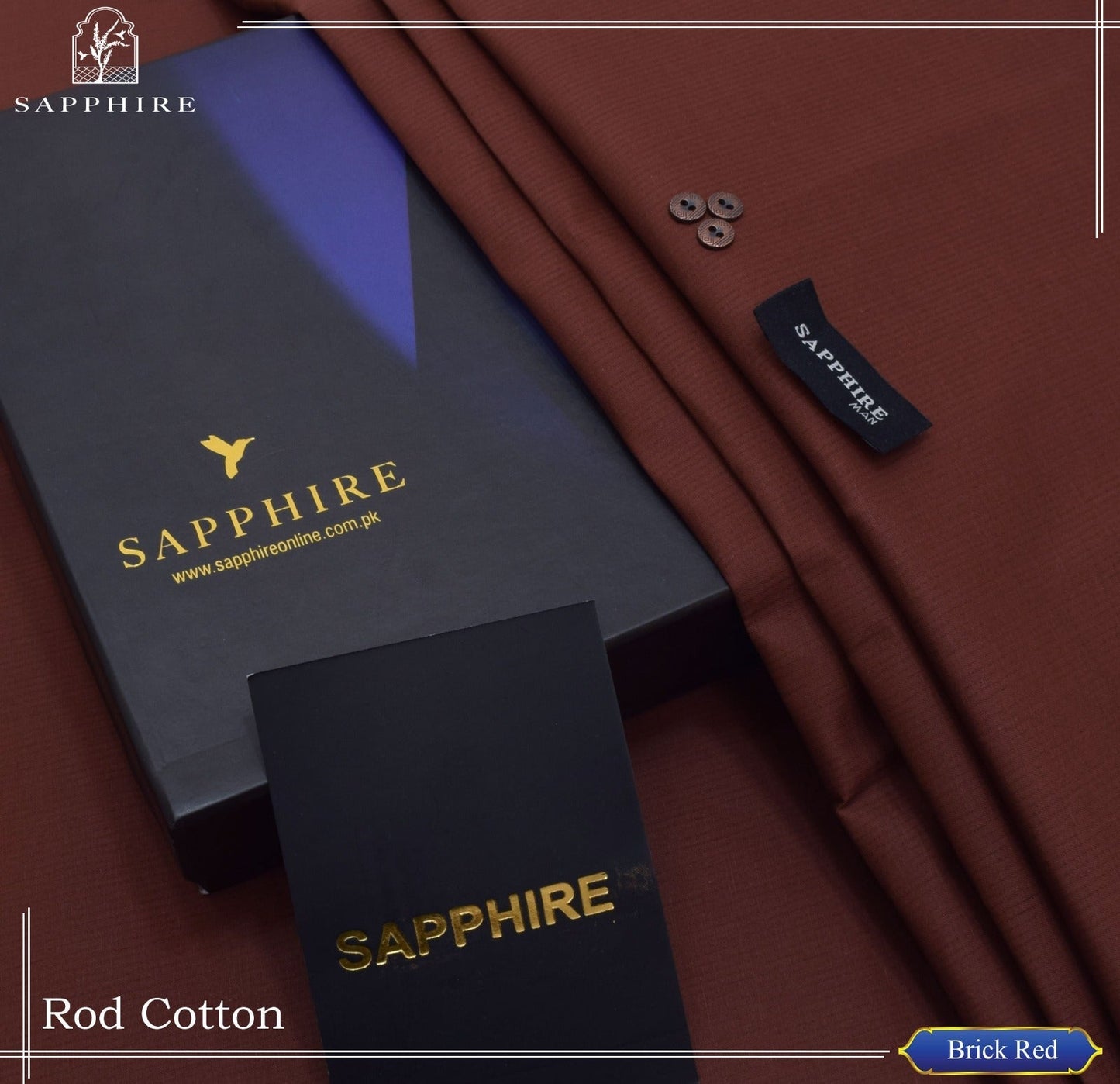 J. SOFT COTTON + SAPPHIRE MAN (Self Rod Cotton in semi stiff finish) BOX PACKING