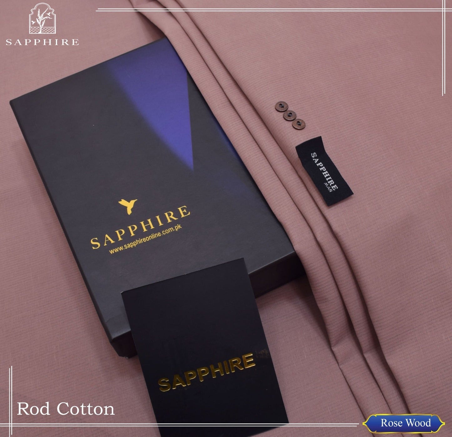 J. SOFT COTTON + SAPPHIRE MAN (Self Rod Cotton in semi stiff finish) BOX PACKING