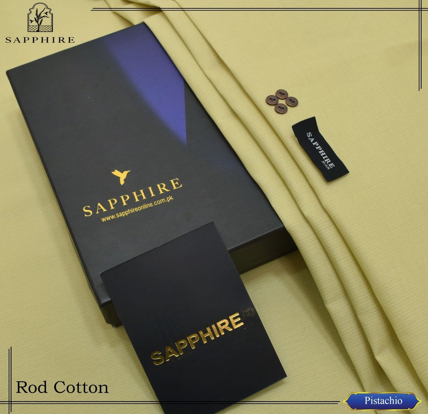 J. SOFT COTTON + SAPPHIRE MAN (Self Rod Cotton in semi stiff finish) BOX PACKING