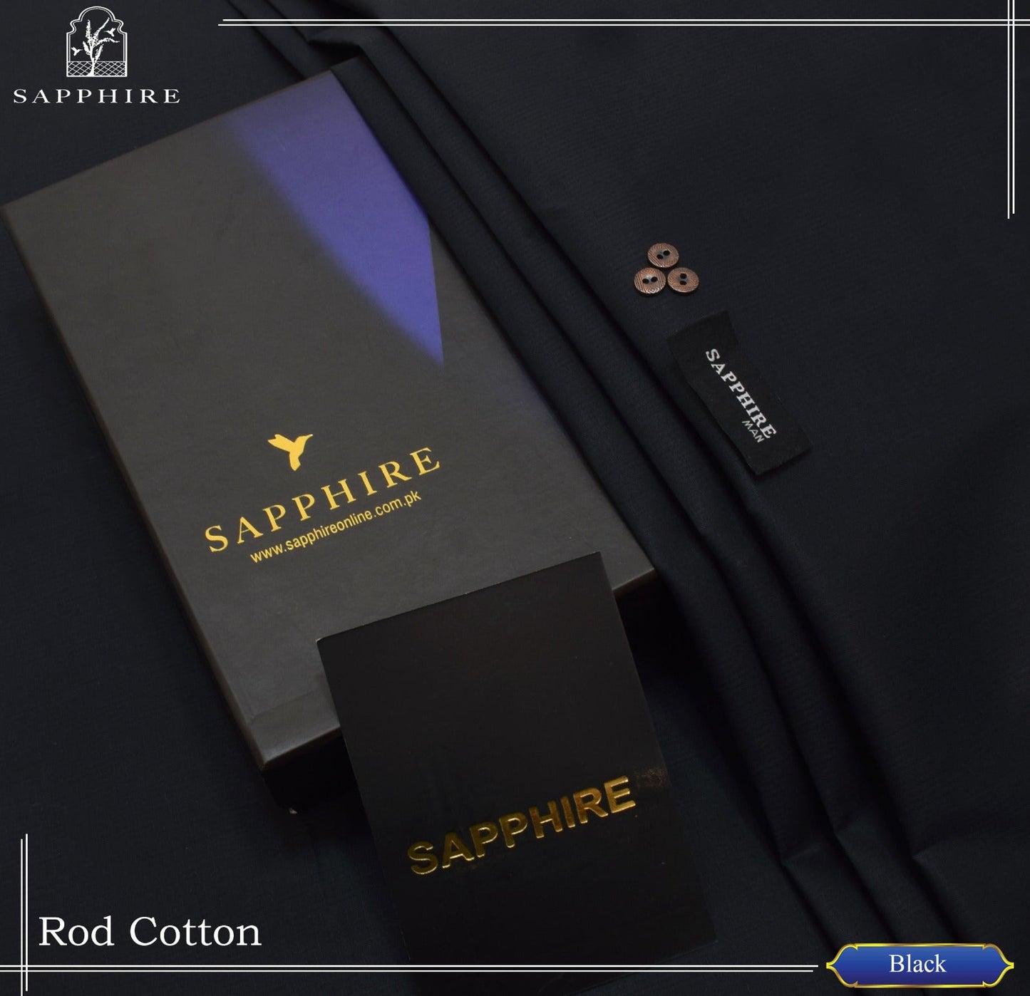 J. SOFT COTTON + SAPPHIRE MAN (Self Rod Cotton in semi stiff finish) BOX PACKING