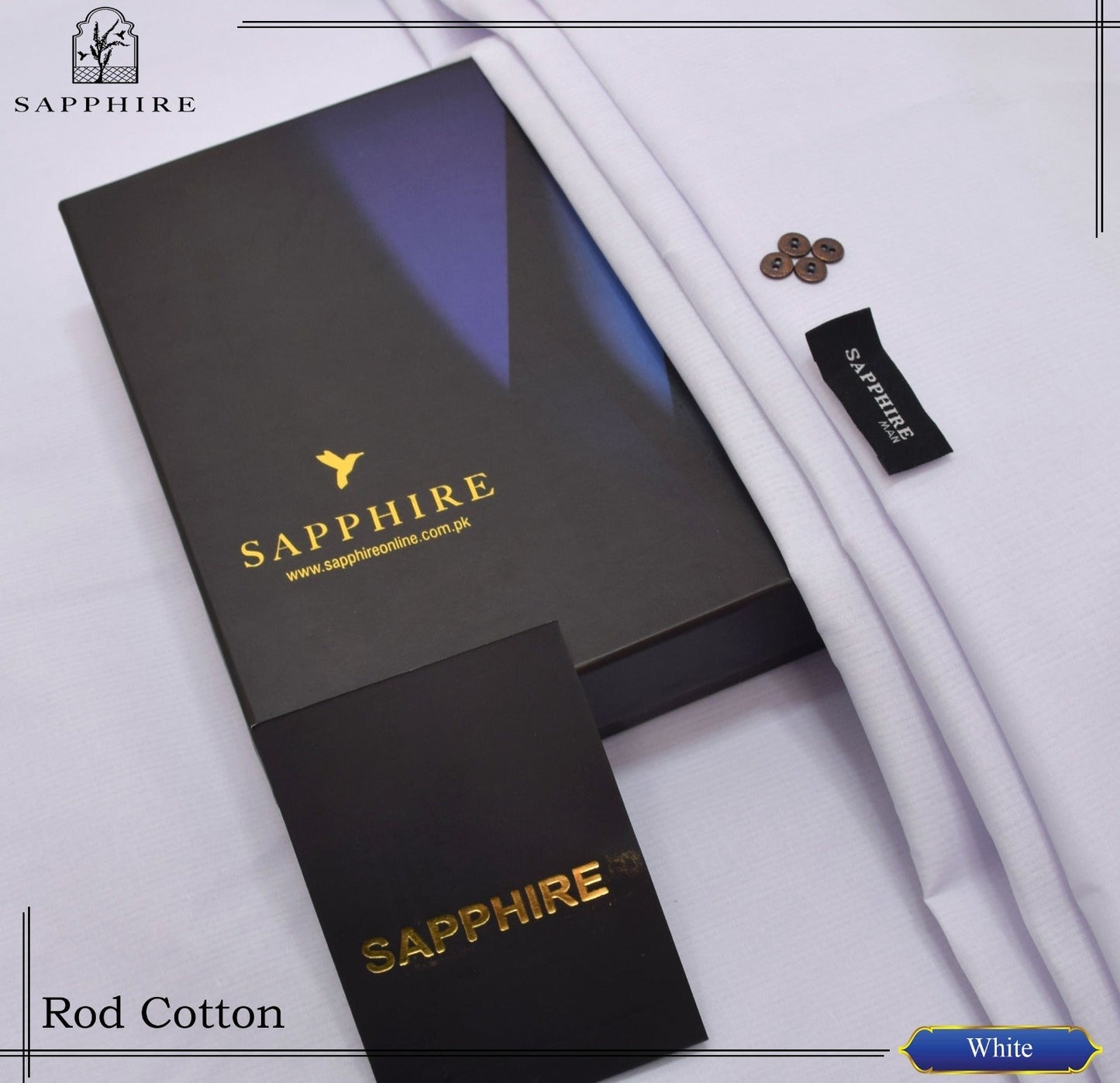 J. SOFT COTTON + SAPPHIRE MAN (Self Rod Cotton in semi stiff finish) BOX PACKING