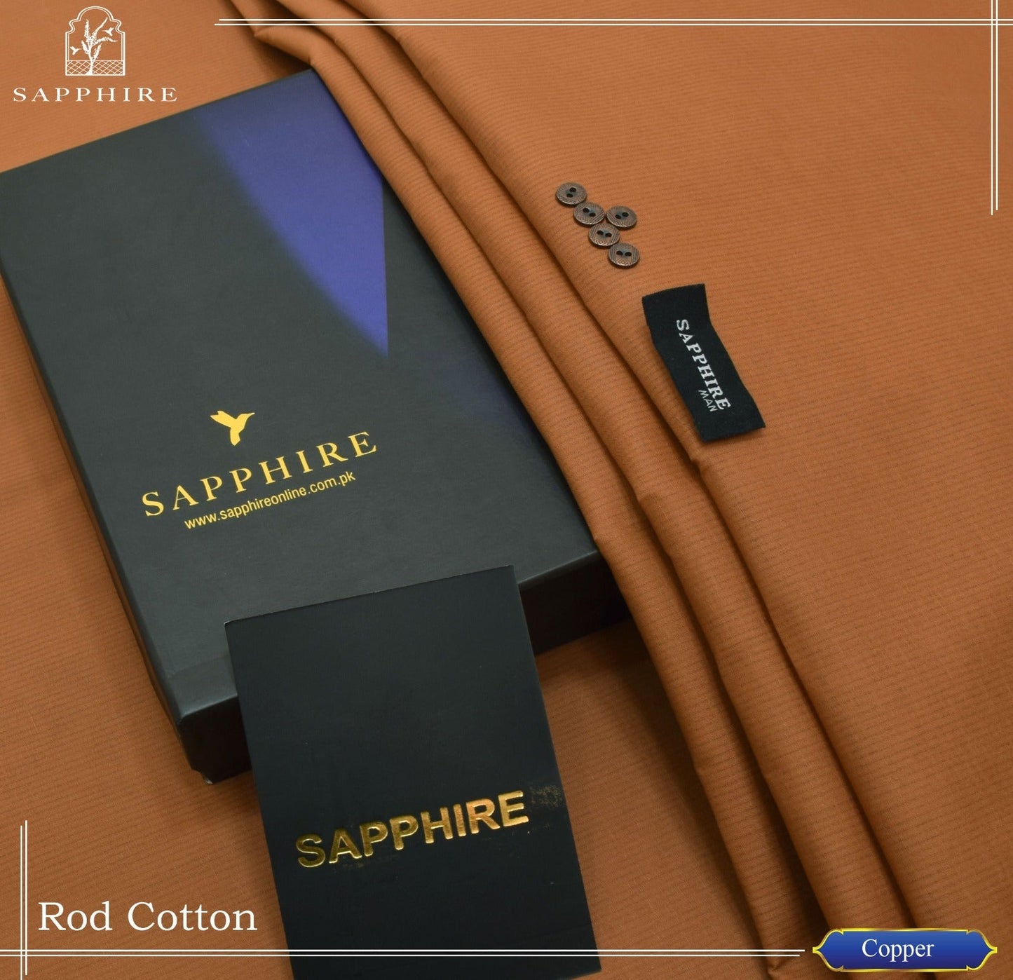 J. SOFT COTTON + SAPPHIRE MAN (Self Rod Cotton in semi stiff finish) BOX PACKING
