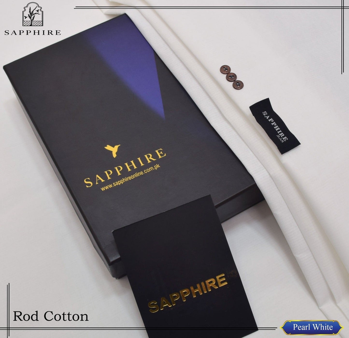 J. SOFT COTTON + SAPPHIRE MAN (Self Rod Cotton in semi stiff finish) BOX PACKING