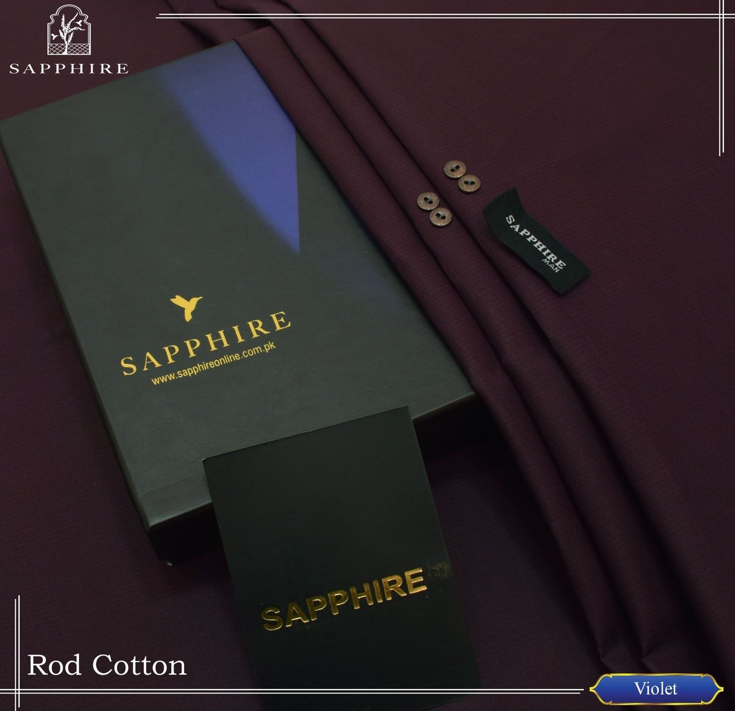 J. SOFT COTTON + SAPPHIRE MAN (Self Rod Cotton in semi stiff finish) BOX PACKING